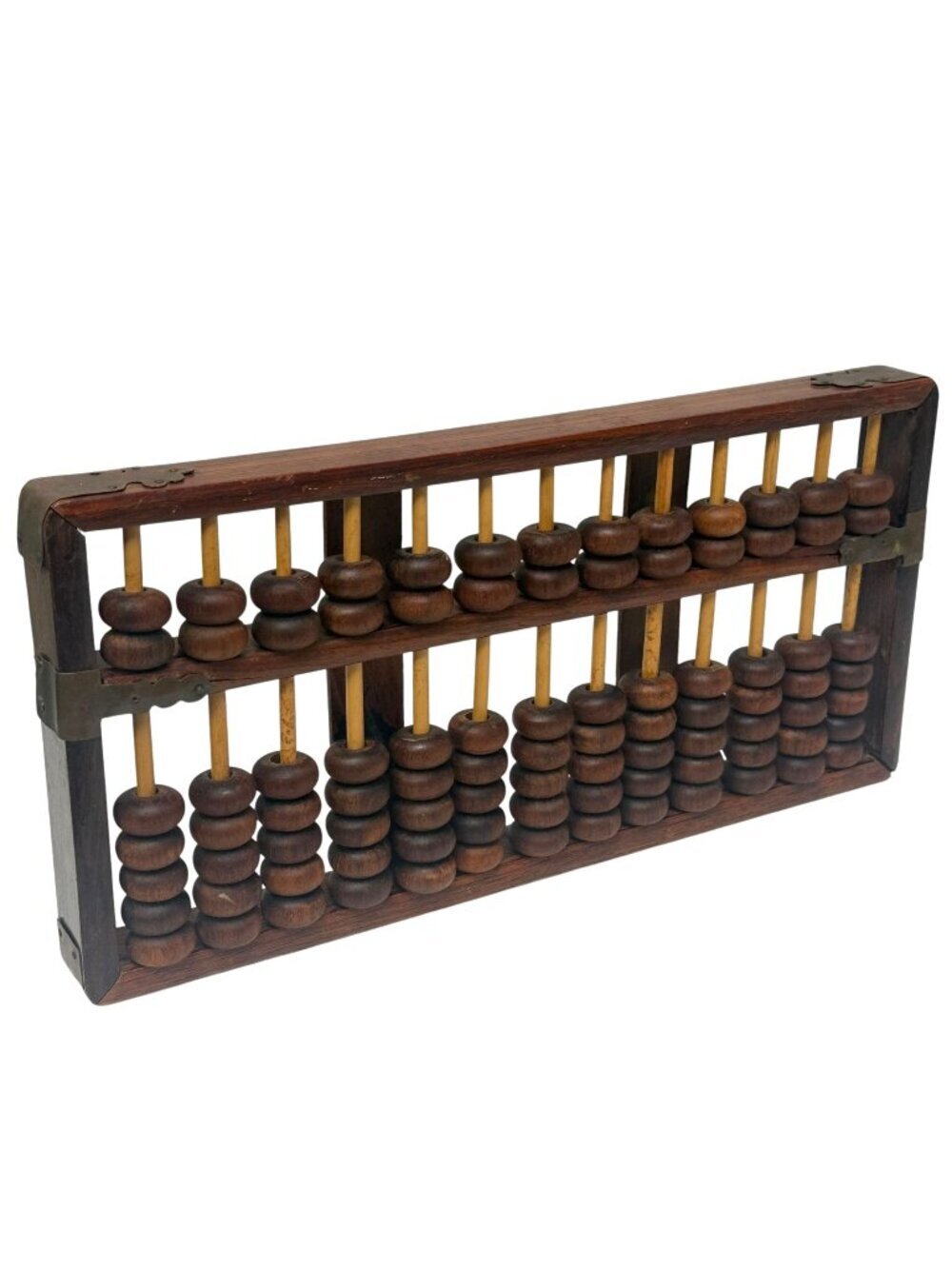 Vintage Wooden Abacus Brown Rustic Handcrafted Asian Decor Collectible